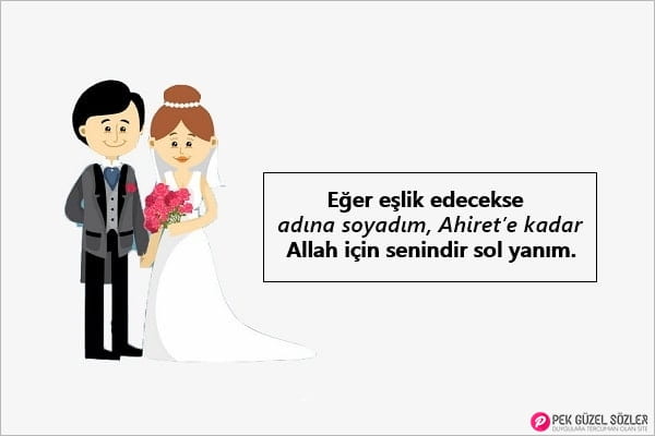 İslami Evlilik Sözleri, Dini Evlilik Sözleri